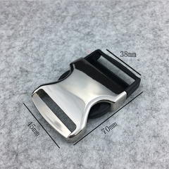 Metal Quick Release Side Buckle with Plastic Insert for Luggage Straps