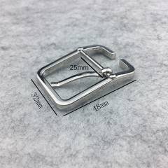25mm Mid Bar Pin Buckle in Nickel