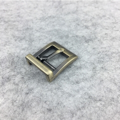 Square Center Bar Pin Buckle Brushed Antique Brass/ Bronze Finish