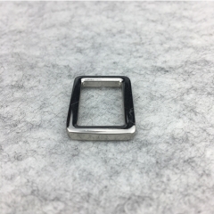 Shiny Nickel Alloy Flat Square Ring Buckles