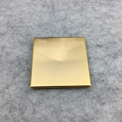 Brushed 24k Gold Square Metal Label Handbag Custom Logo Hardware