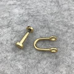 Movable Screw Bag D Rings Metal Clasp for Handbag