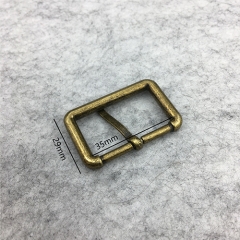 35mm Bronze Finishes Single Square Pin Buckles for Bag Accessories