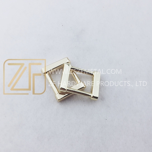 15mm Fashion Light Gold Ring Buckle Square Ring for Belt /Bag Fitting/Accessories