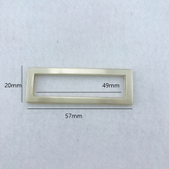 20*49mm Brushed Light Gold Metal Bag Buckle