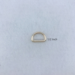 1/2Inch-2.0 Metal Small Size Light Gold D Ring