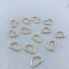 1/2Inch-2.0 Metal Small Size Light Gold D Ring