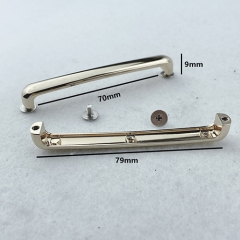 70mm Light Gold Long Bag Bridge For Bag Fitting