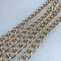 10*14mm High Quatity Light Gold Button chain For Bag Accessories