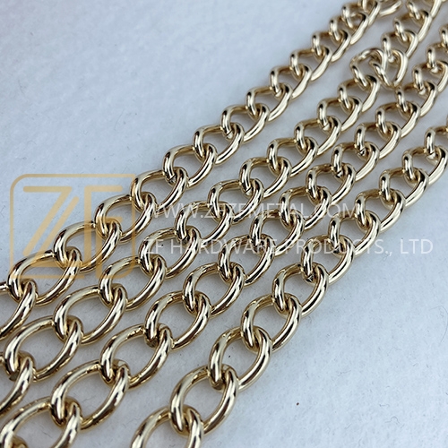 10*14mm High Quatity Light Gold Button chain For Bag Accessories