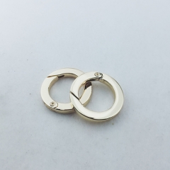 25mm Light Gold Spring Ring Buckle