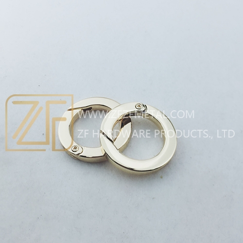 25mm Light Gold Spring Ring Buckle