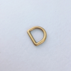 16mm Brushed Gold D Ring/Ring Buckle