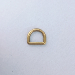 16mm Brushed Gold D Ring/Ring Buckle