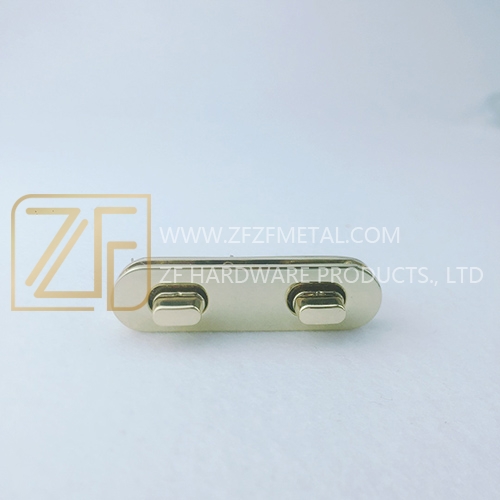 Fashion Light Gold Two-bolt Lock for Handbag