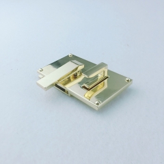 Newly Light Gold Square Twist Lock