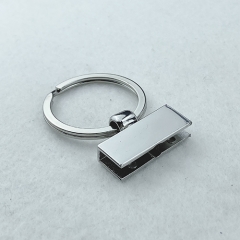 30mm Nickel Rotatable Leather Key Clip