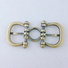Fashion Belt Accessories Double D Ring Pin Metal Buckle