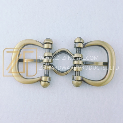 Fashion Belt Accessories Double D Ring Pin Metal Buckle