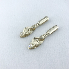 Note-Shape Pearl Diamond Decorative Edge Clip