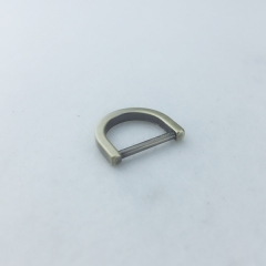 17mm Brushed Antique Brass D Ring For Handbag Accessories