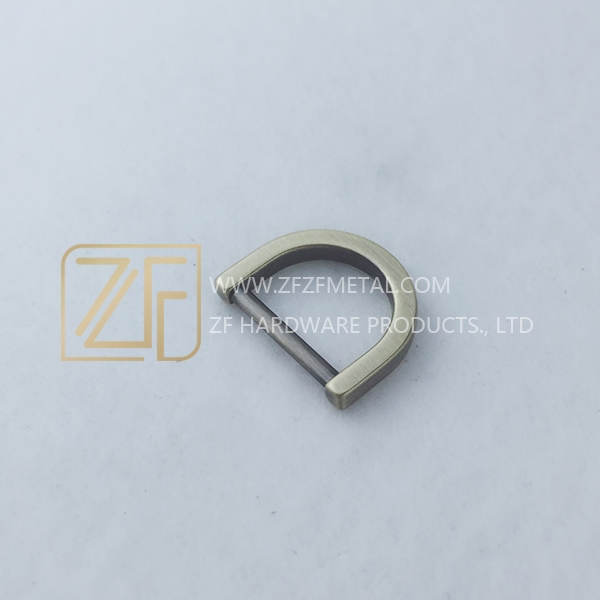 17mm Brushed Antique Brass D Ring For Handbag Accessories