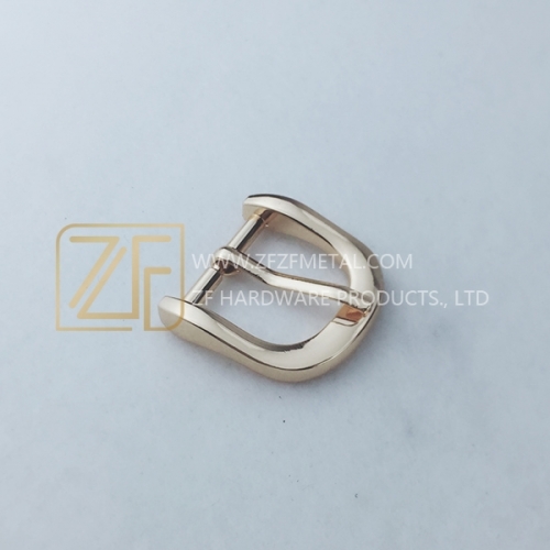 23mm Smooth light gold Pin Buckle For Leather Belt