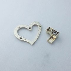 Decorative Heart-Shaped Combination Lock Turn Lock for Handbag