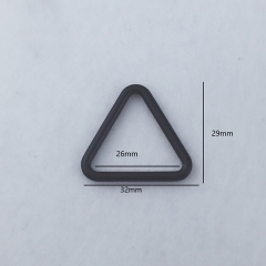 26mm Black Triangle Ring Buckle for Bag Accessories