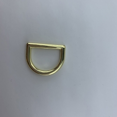 20mm High Grade Light Gold D Shape Ring Buckle Strap Hardware for Handbag