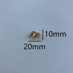 20mm Fashion Bright Gold Metal Bag Label Hardware