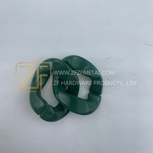 13mm Factory Custom Green acrylic Chain for Bag Accessories