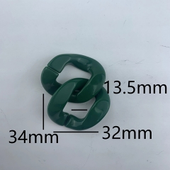 13mm Factory Custom Green acrylic Chain for Bag Accessories