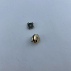 20mm Light Gold Metal Button Brass Magnet For Bag Lock