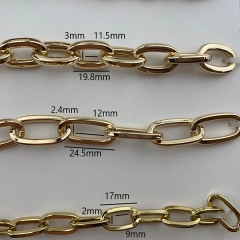 Hot Sale Customized Gold Metal Handbag Chian