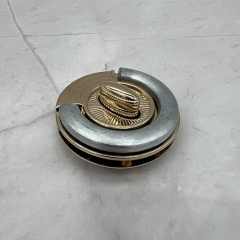 Fashion Textured Round Turn Lock for Handbags