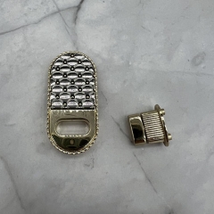 Fashion Pattern Oval Turn Lock for Handbags