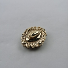 46mm Custom Light Gold Oval Flower Lock