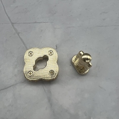 Golden Fashion Textured Square Shape Lock