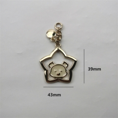 43mm Golden Star Bear Pendant