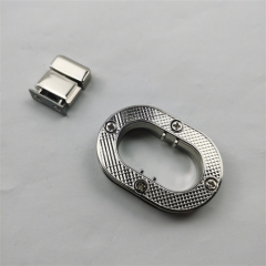 47mm Oval Nickle Twist Lock