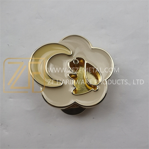 Custom Golden Rabbit Flower Magnt Lock