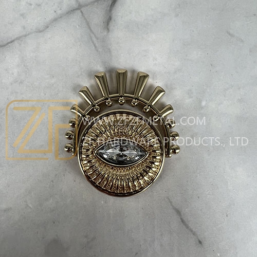 Crown-decorative Textured Crystal Lock