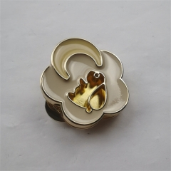 Custom Golden Rabbit Flower Magnt Lock