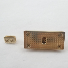 Custom Golden Diamond raised switch Lock For Handbag