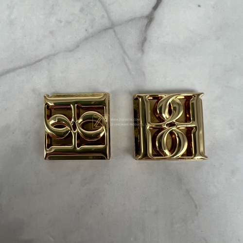 Golden Symmetrical Pattern Square Lock