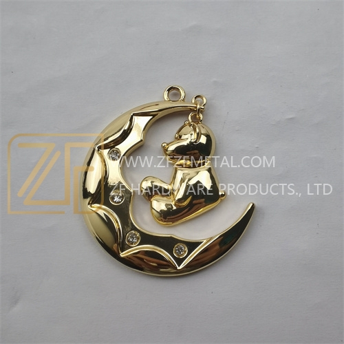Custom Golden Bear Of Moon Decoration