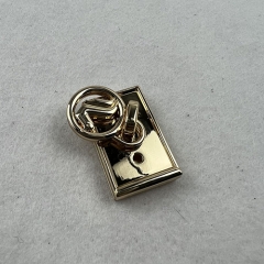 Custom Golden Adjustable Retangular Lock with Hanging Ornament