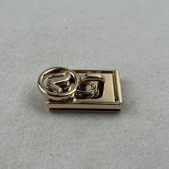 Custom Golden Adjustable Retangular Lock with Hanging Ornament