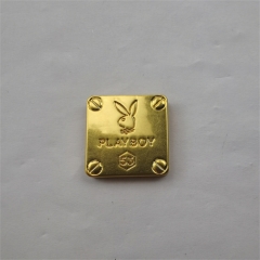 33mm Playboy Custom Square Exquisite Decoration With Logo For Bag